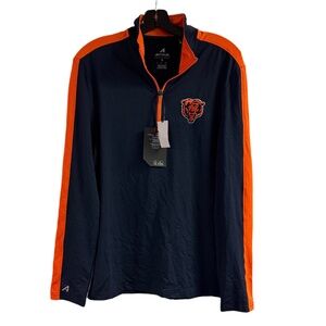 NWT Antigua Chicago Bears NFL Quarter Zip Shirt Size S